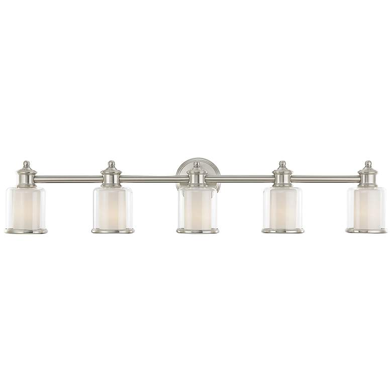 Image 3 Middlebush 45 1/2" Wide Brushed Nickel 5-Light Bath Light