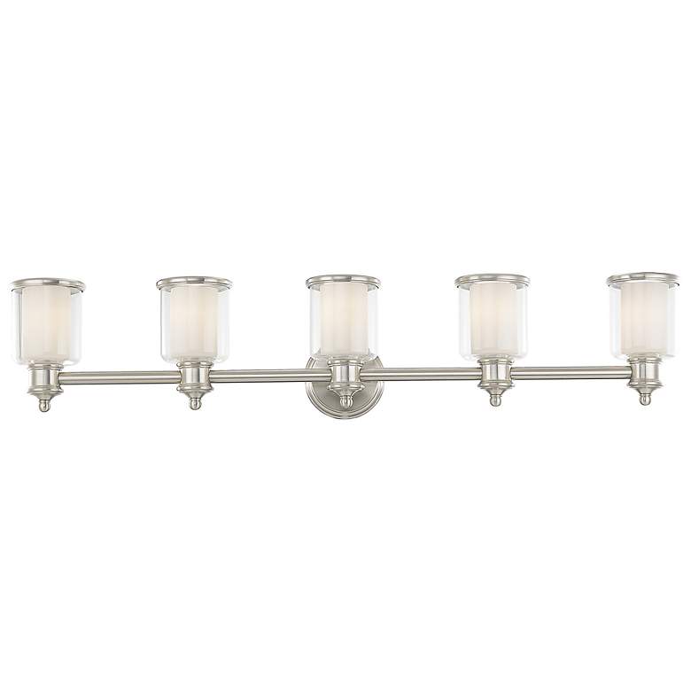 Image 6 Middlebush 45 1/2" Wide Brushed Nickel 5-Light Bath Light more views