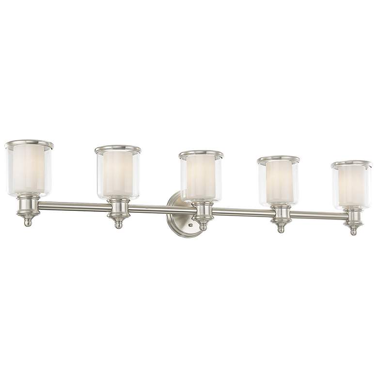 Image 7 Middlebush 45 1/2" Wide Brushed Nickel 5-Light Bath Light more views
