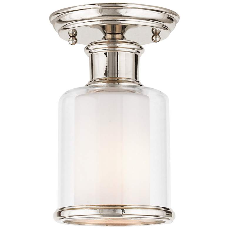 Image 3 Middlebush 5 1/2" Wide Polished Nickel Ceiling Light