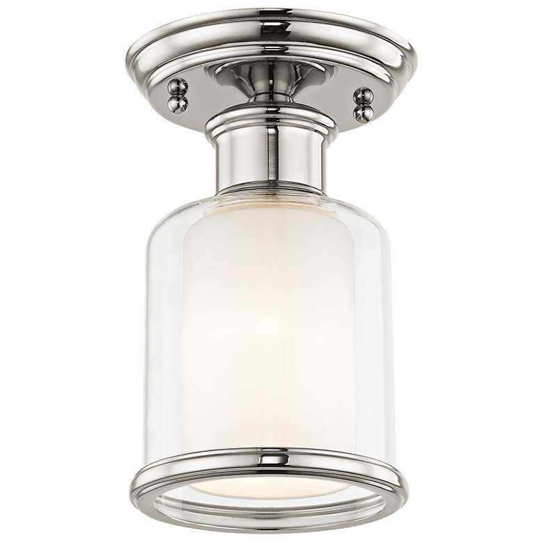Image 6 Middlebush 5 1/2" Wide Polished Nickel Ceiling Light more views