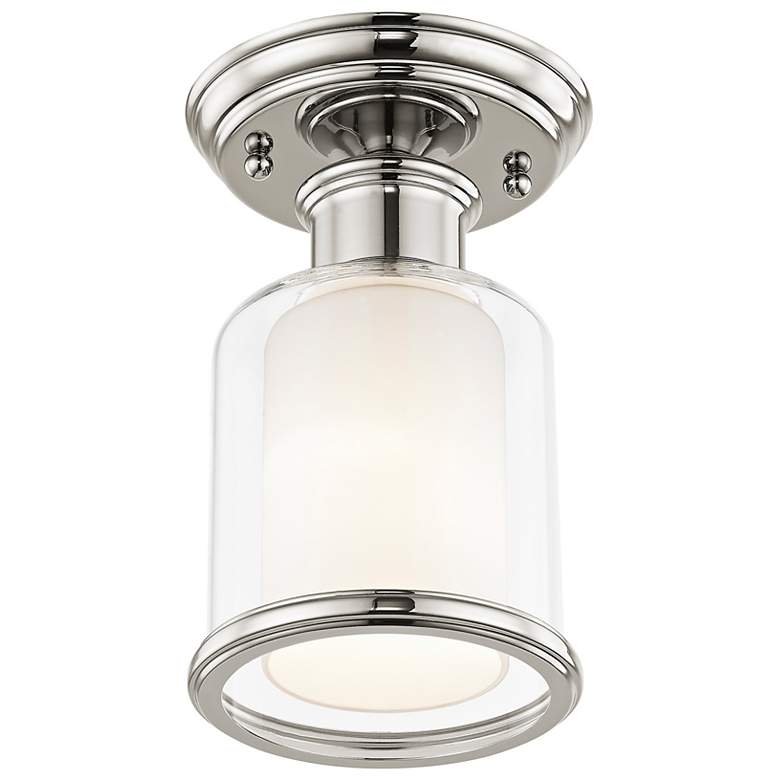 Image 7 Middlebush 5 1/2" Wide Polished Nickel Ceiling Light more views
