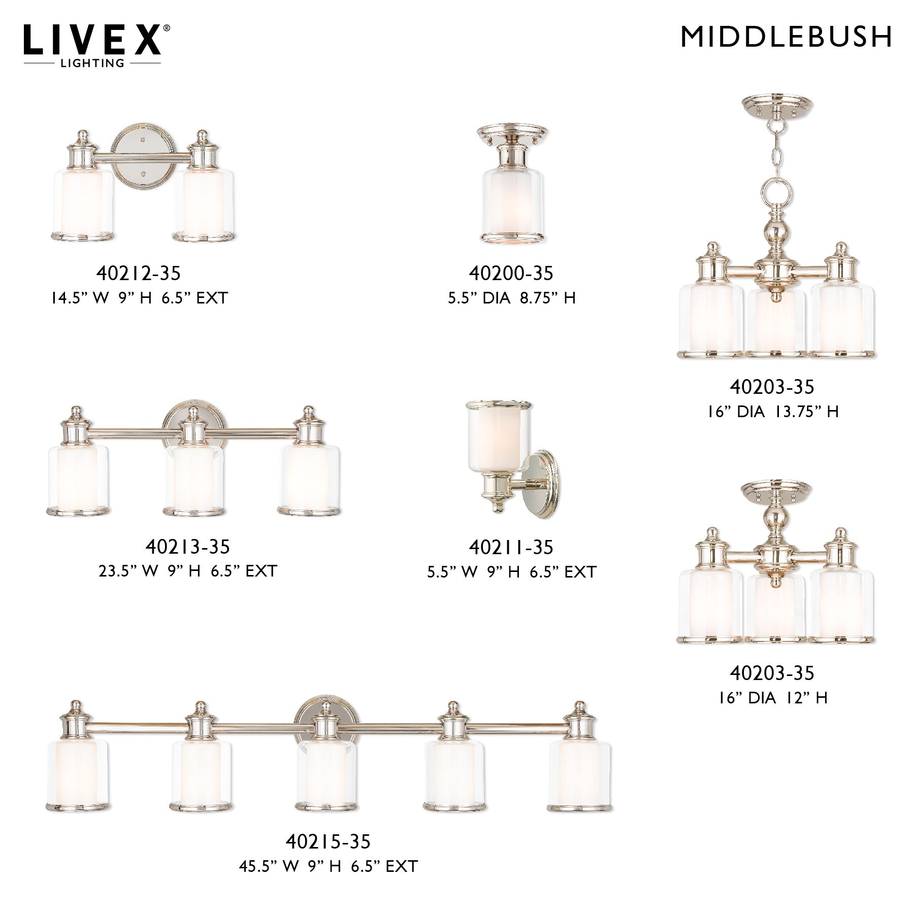 Middlebush 5 1/2" Wide Polished Nickel Ceiling Light in scene