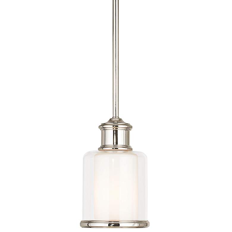 Image 1 Middlebush 5 1/2" Wide Polished Nickel Mini Pendant