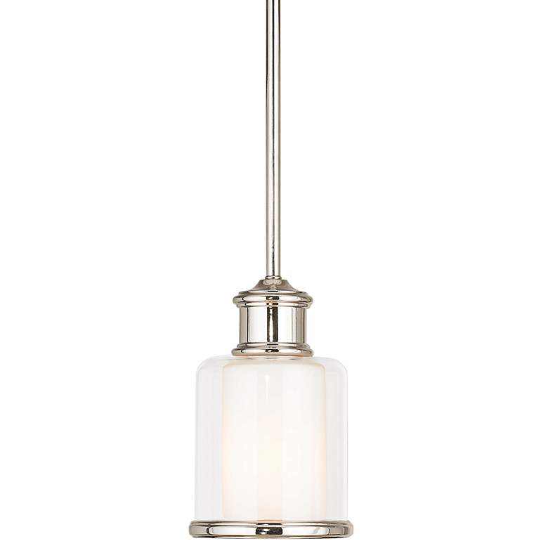 Image 1 Middlebush 5 1/2 inch Wide Polished Nickel Mini Pendant