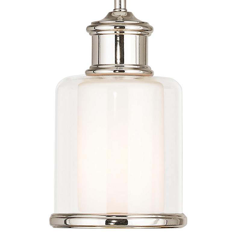Image 2 Middlebush 5 1/2" Wide Polished Nickel Mini Pendant more views