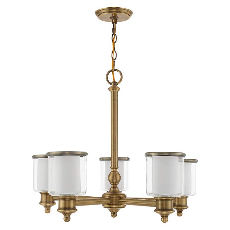 Image 3 Middlebush 5 Light Antique Brass Chandelier more views