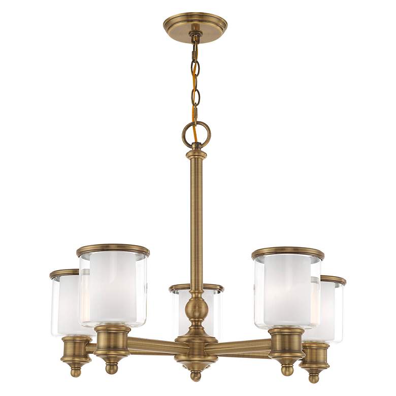 Image 4 Middlebush 5 Light Antique Brass Chandelier more views