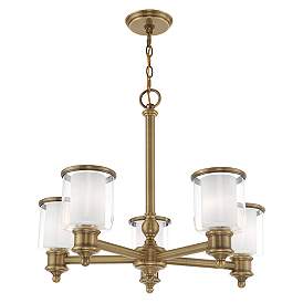 Image5 of Middlebush 5 Light Antique Brass Chandelier more views
