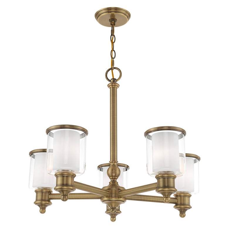 Image 5 Middlebush 5 Light Antique Brass Chandelier more views