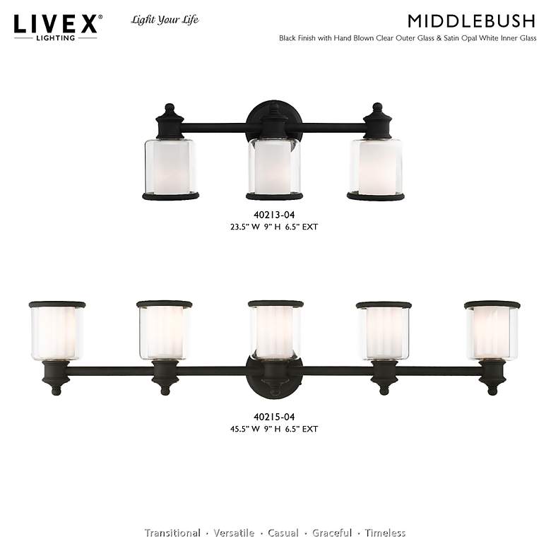 Image 3 Middlebush 5 Light Black Bath Vanity more views