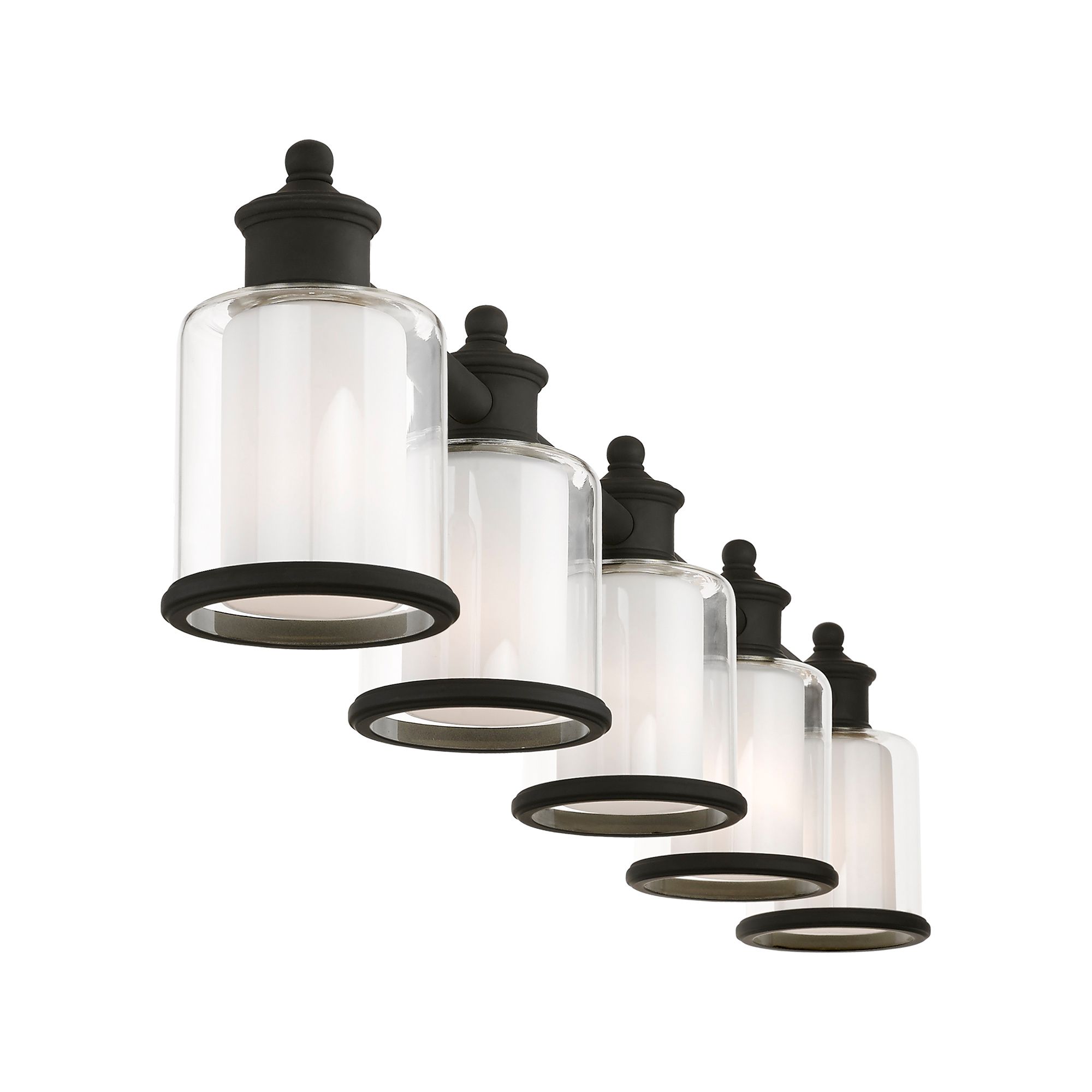 Middlebush 5 Light Black Bath Vanity