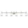 3_Middlebush 55" Wide Polished Nickel 6-Light Bath Light more views