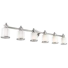 Image5 of Middlebush 55" Wide Polished Nickel 6-Light Bath Light more views