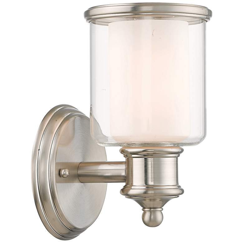 Image 2 Middlebush 9" High Brushed Nickel Wall Sconce