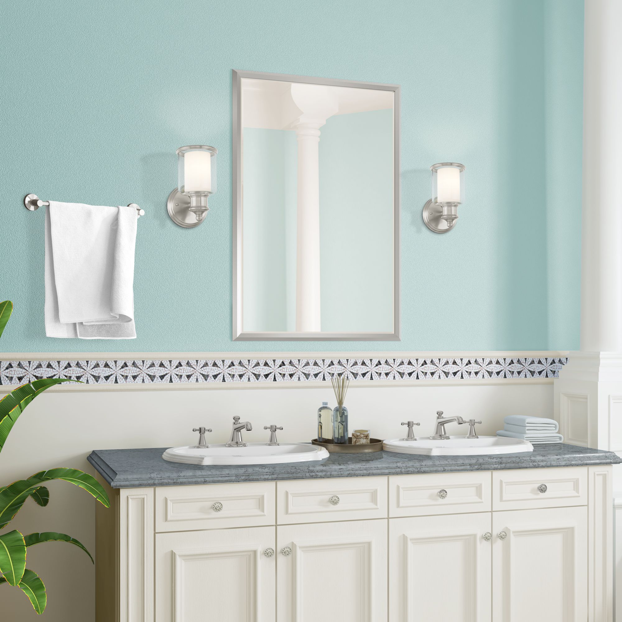 Middlebush 9" High Brushed Nickel Wall Sconce