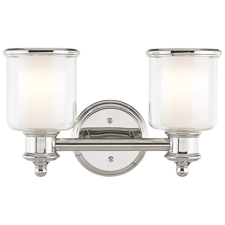 Image 3 Middlebush 9" High Polished Nickel 2-Light Wall Sconce more views