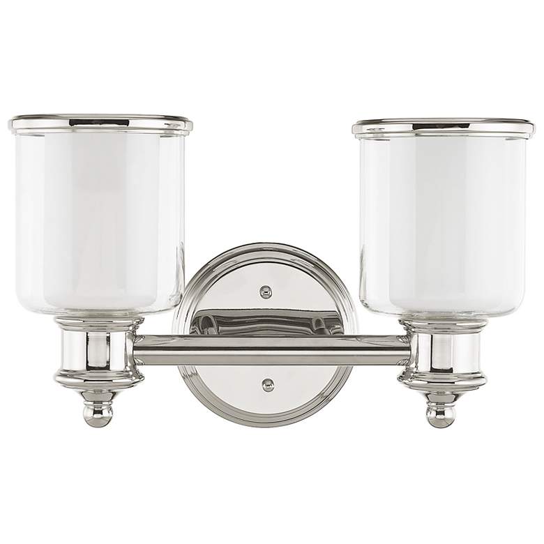Image 4 Middlebush 9" High Polished Nickel 2-Light Wall Sconce more views