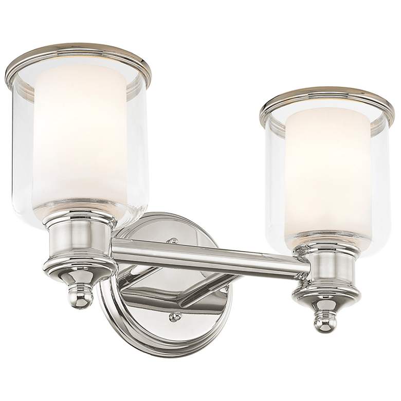Image 7 Middlebush 9" High Polished Nickel 2-Light Wall Sconce more views