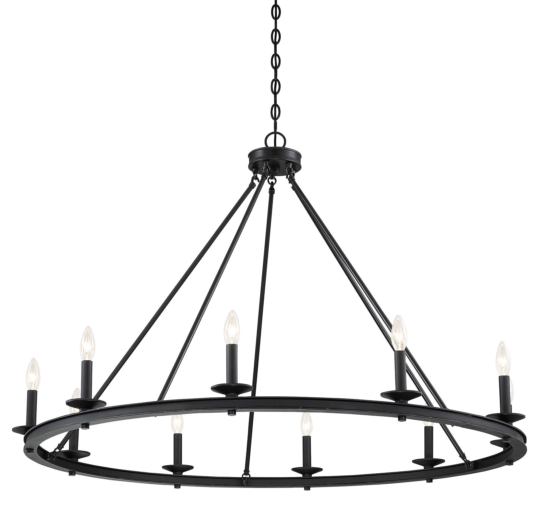Image 5 Middleton 10-Light Chandelier in Matte Black more views