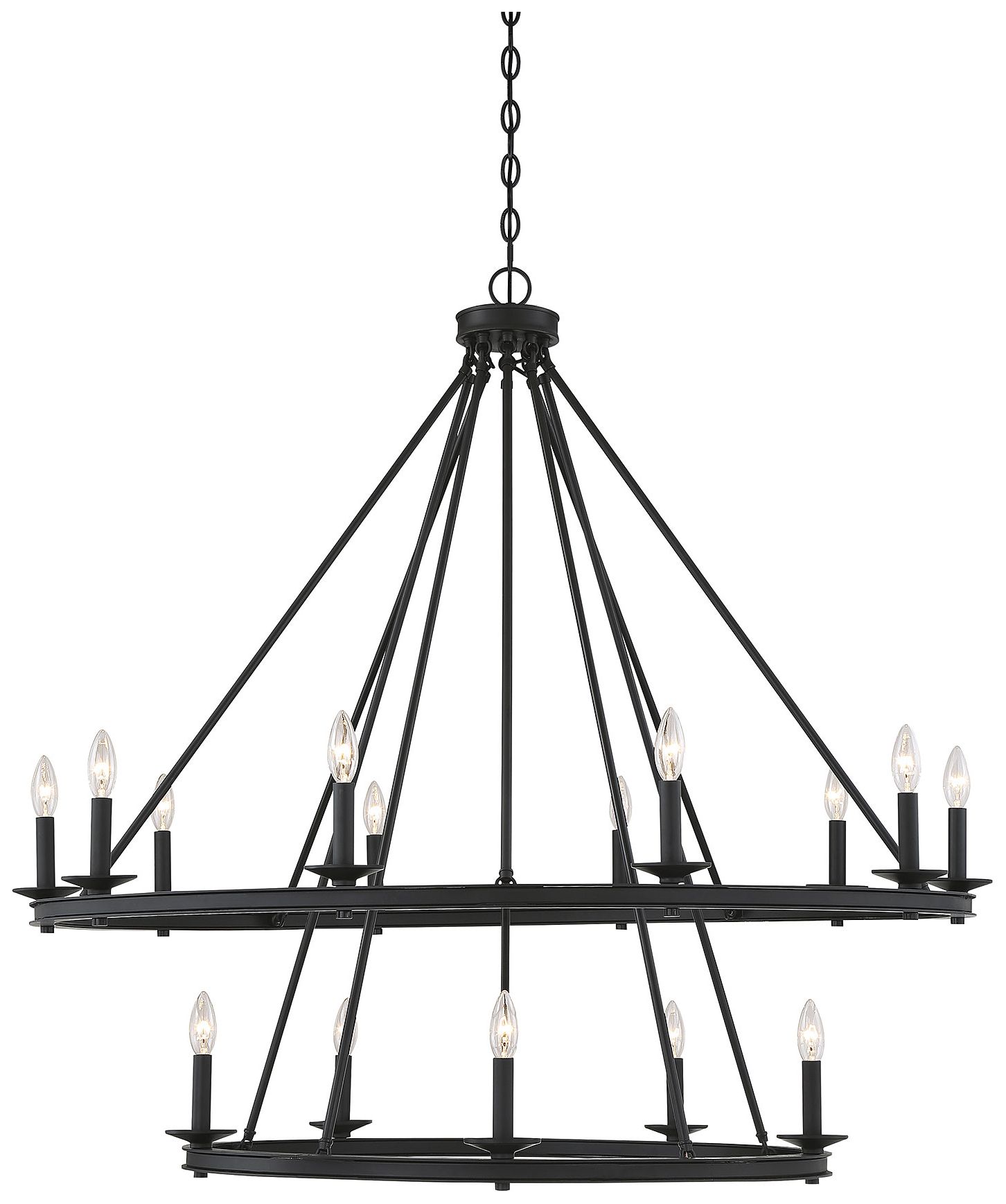 Middleton 15-Light Chandelier in Matte Black