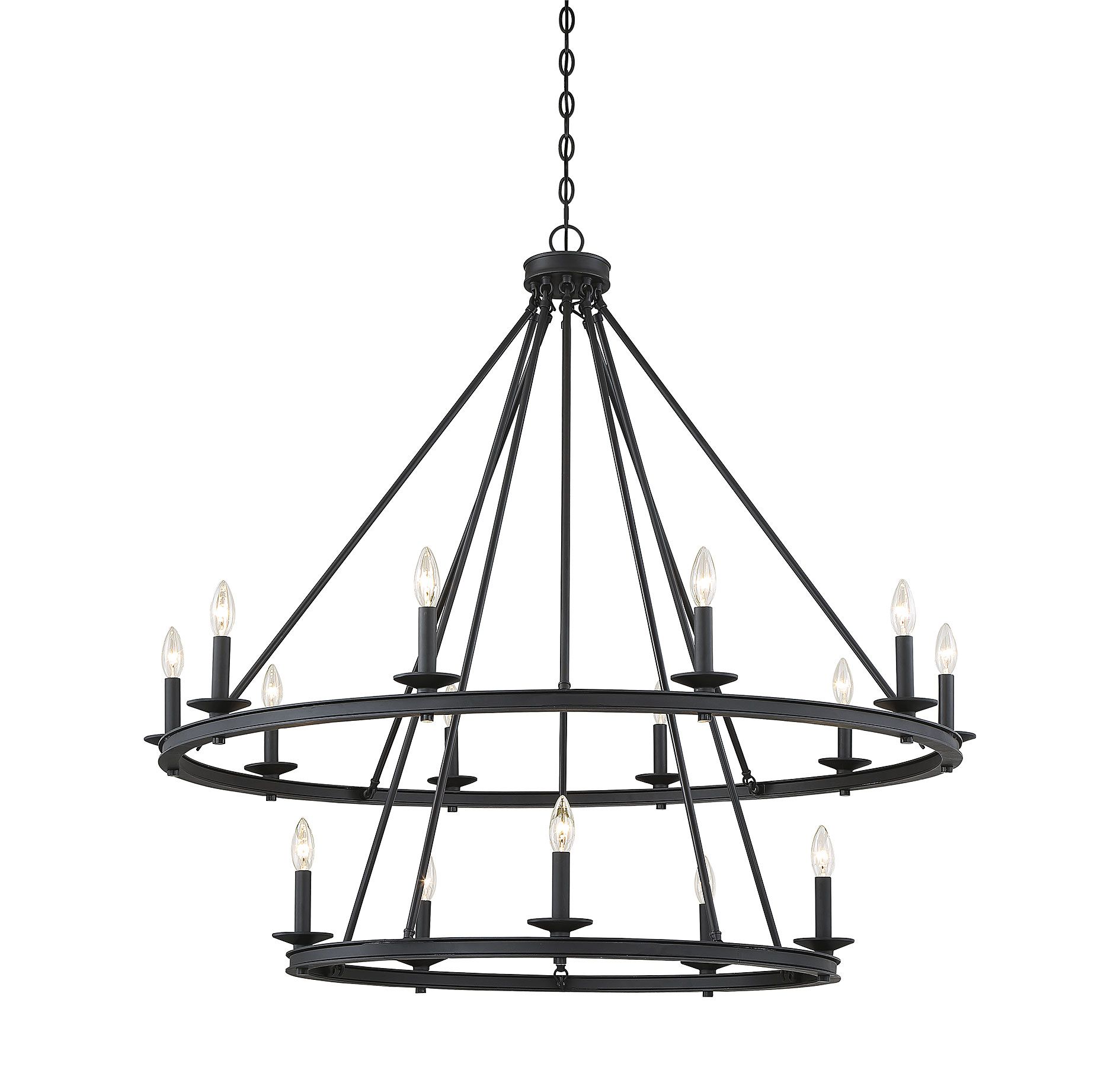 Image 5 Middleton 15-Light Chandelier in Matte Black more views