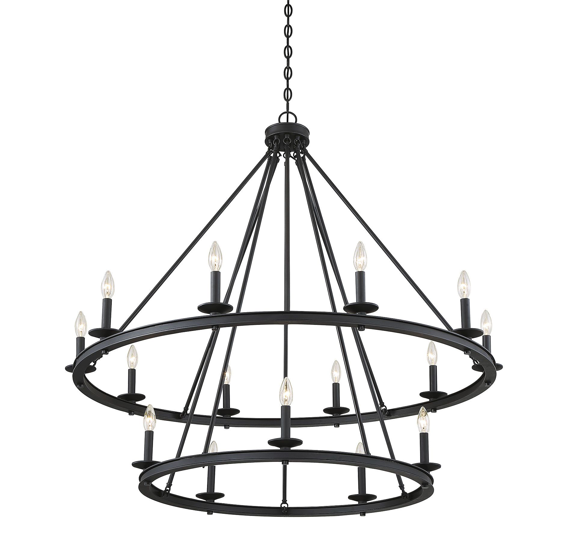 Image 7 Middleton 15-Light Chandelier in Matte Black more views