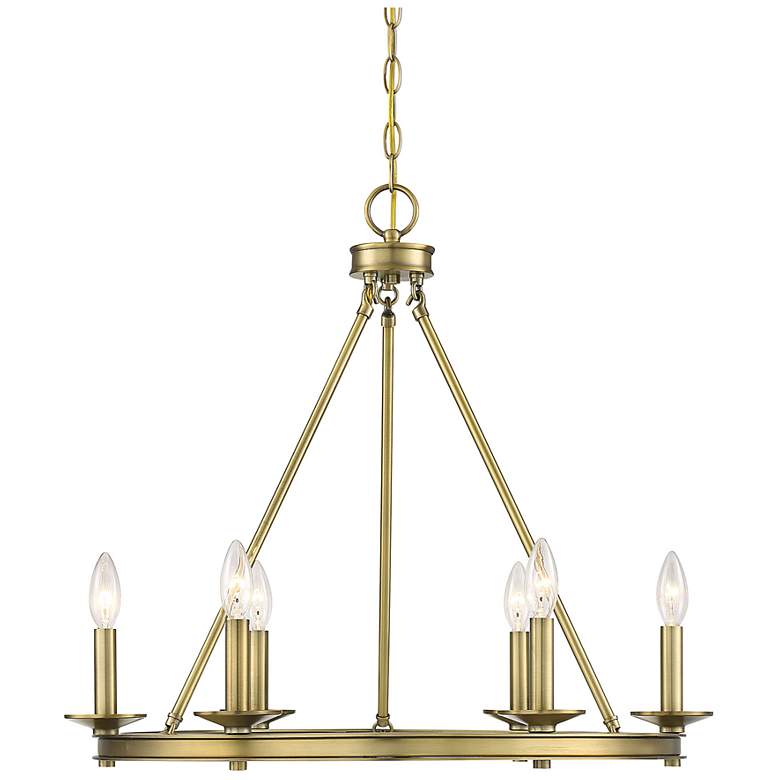 Image 1 Middleton 25" Wide Warm Brass 6-Light Ring Chandelier