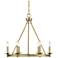 Middleton 25" Wide Warm Brass 6-Light Ring Chandelier