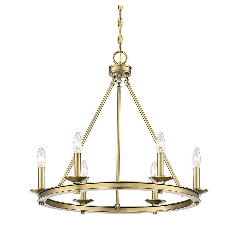 Image 4 Middleton 25" Wide Warm Brass 6-Light Ring Chandelier more views