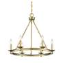 4_Middleton 25" Wide Warm Brass 6-Light Ring Chandelier more views