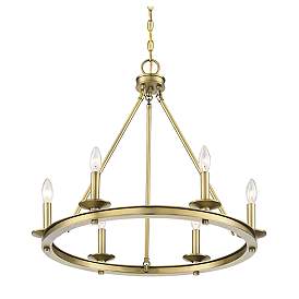 Image5 of Middleton 25" Wide Warm Brass 6-Light Ring Chandelier more views