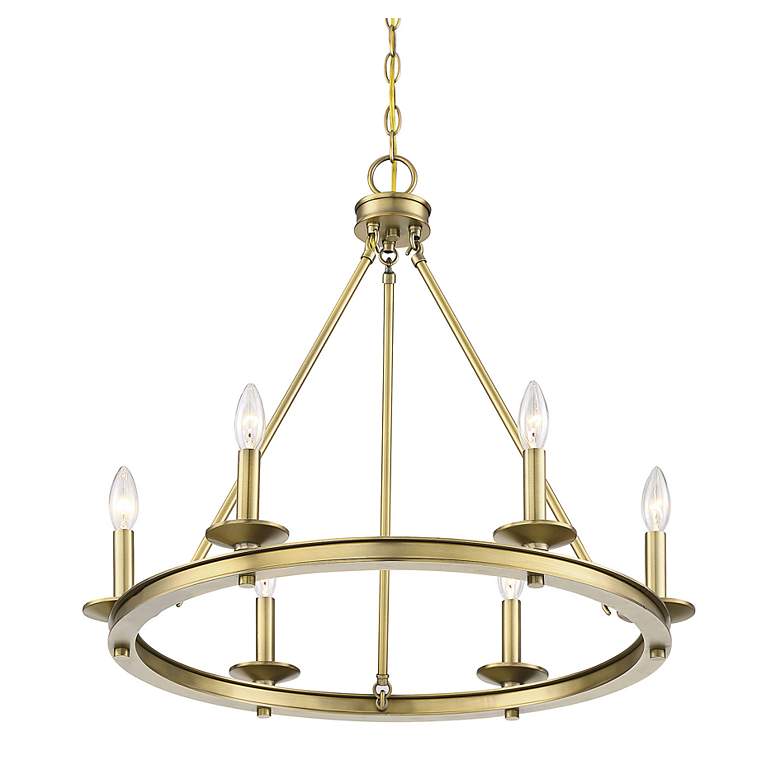 Image 5 Middleton 25" Wide Warm Brass 6-Light Ring Chandelier more views