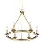 5_Middleton 25" Wide Warm Brass 6-Light Ring Chandelier more views