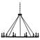 Middleton 45" Wide Matte Black 10-Light Chandelier