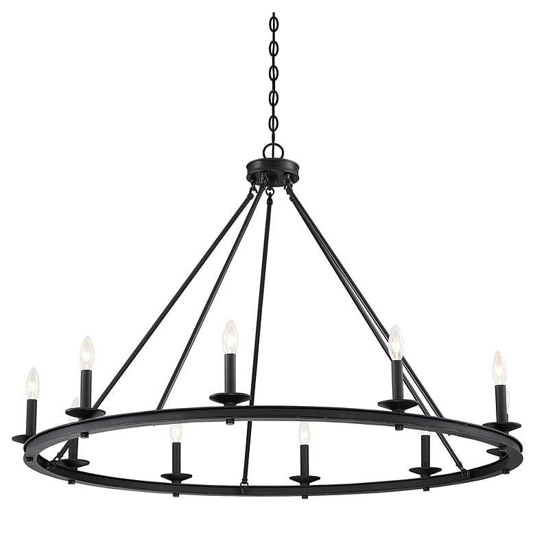 Image 5 Middleton 45" Wide Matte Black 10-Light Chandelier more views