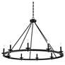5_Middleton 45" Wide Matte Black 10-Light Chandelier more views