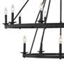 4_Middleton 45" Wide Matte Black 15-Light 2-Tier Chandelier more views