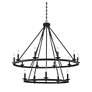 5_Middleton 45" Wide Matte Black 15-Light 2-Tier Chandelier more views