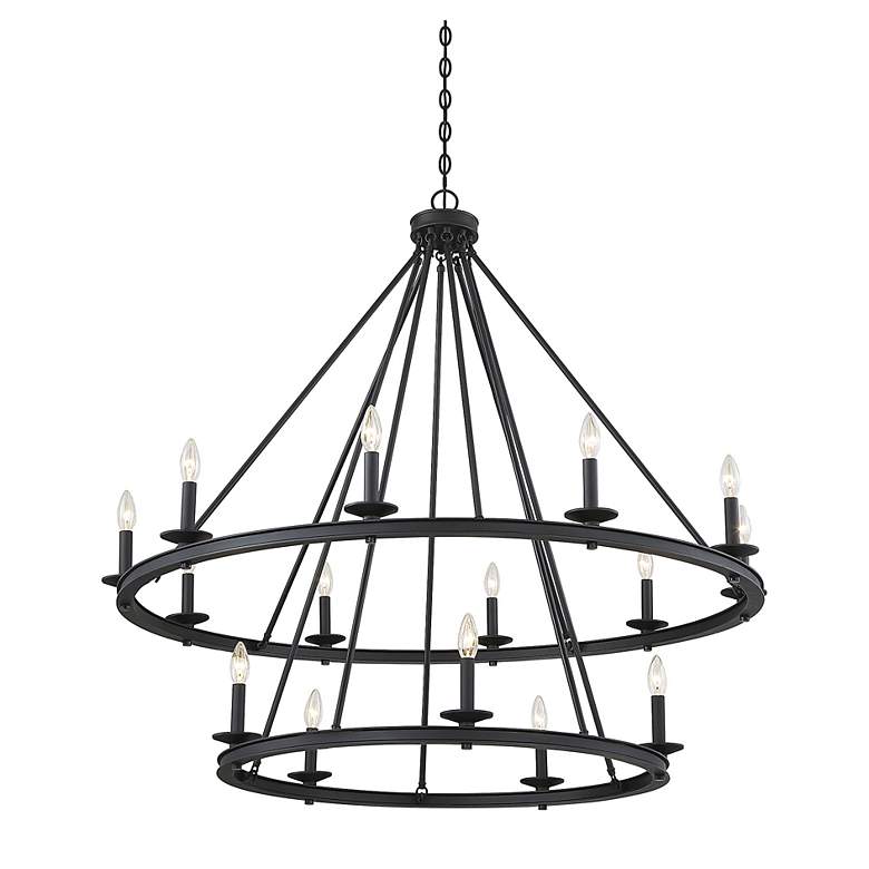 Image 6 Middleton 45" Wide Matte Black 15-Light 2-Tier Chandelier more views
