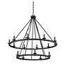 6_Middleton 45" Wide Matte Black 15-Light 2-Tier Chandelier more views