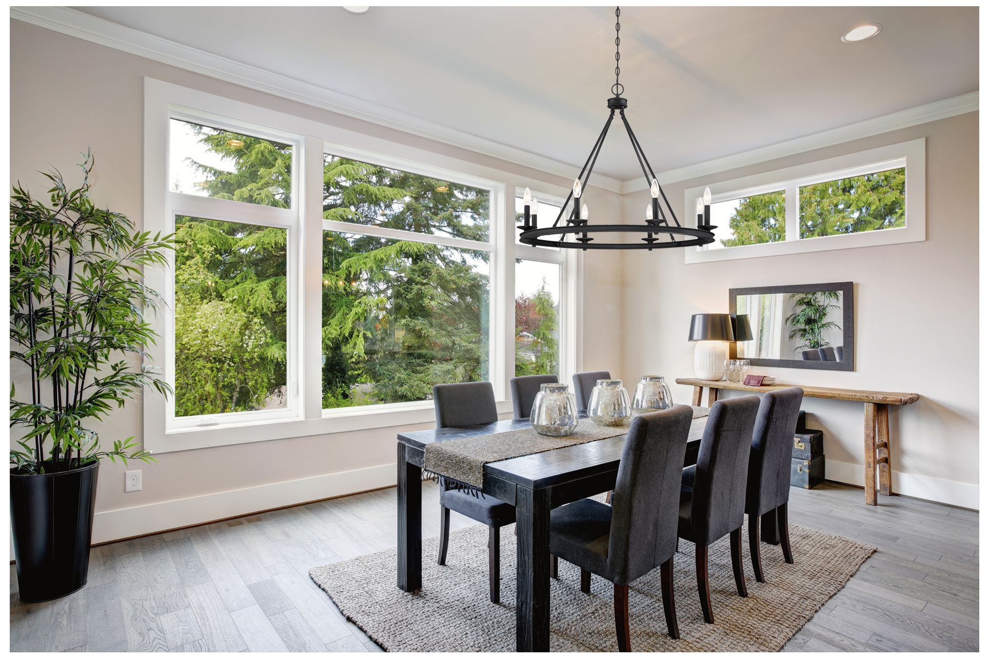 Image 7 Middleton 8-Light Chandelier in Matte Black more views