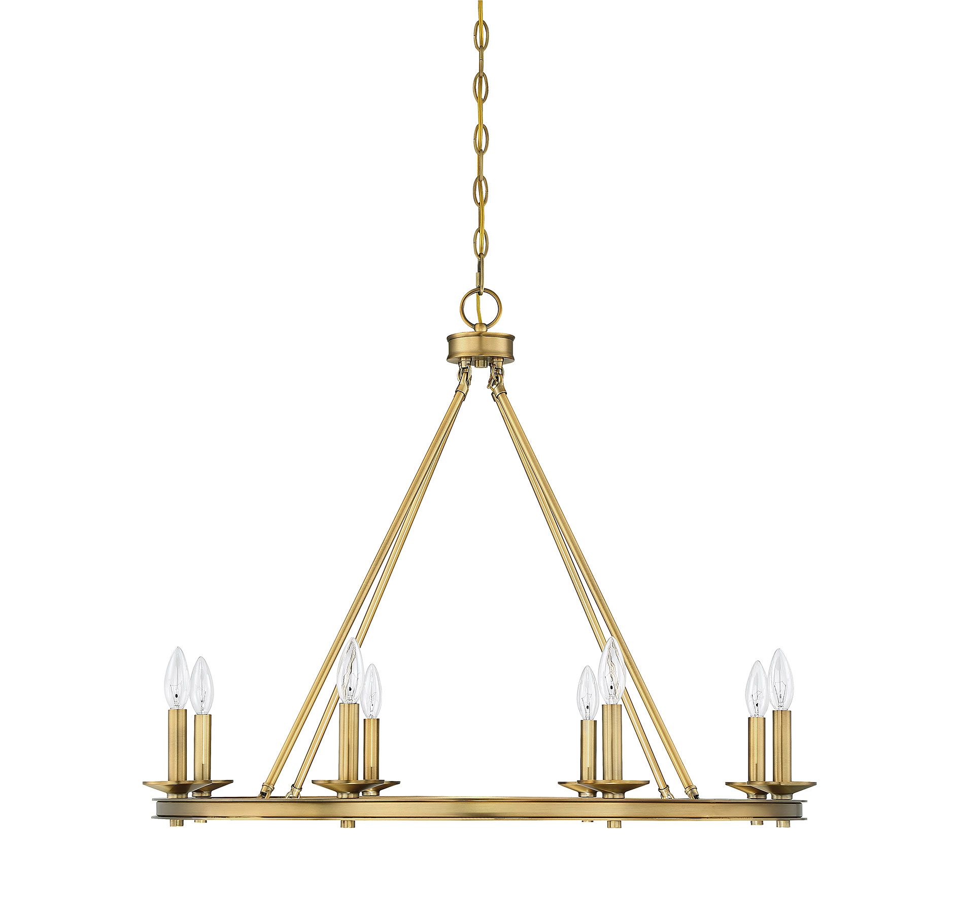 Image 2 Middleton 8-Light Chandelier in Warm Brass more views