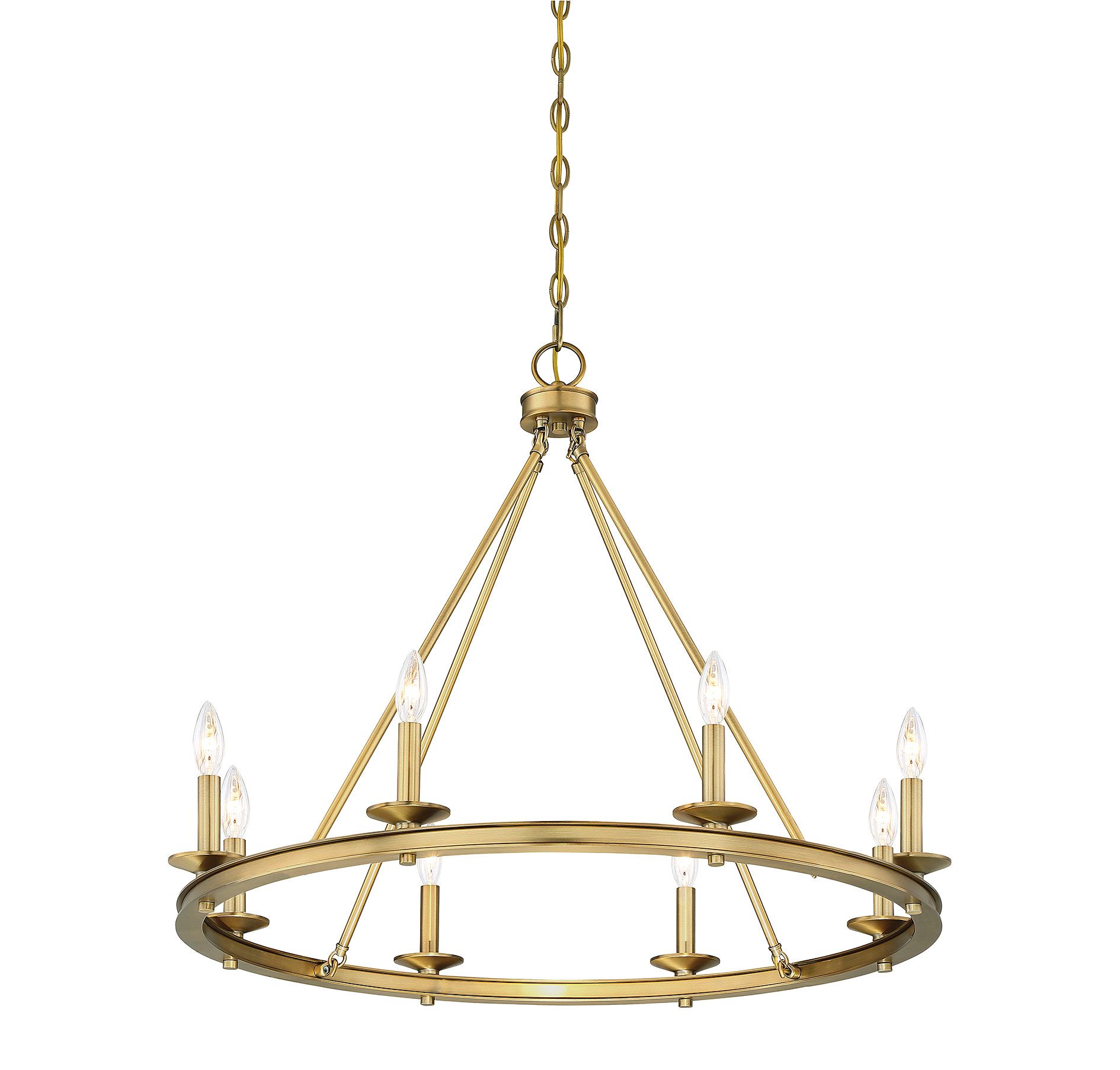 Image 4 Middleton 8-Light Chandelier in Warm Brass more views