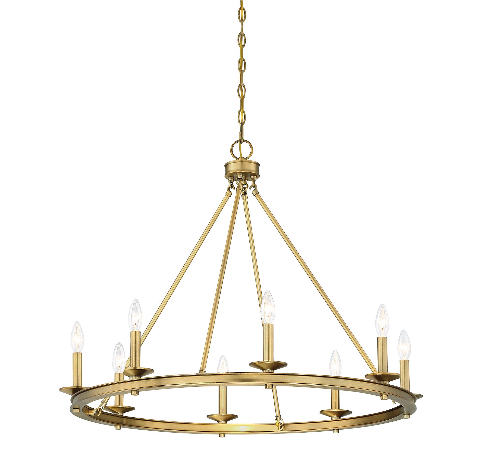 Image 5 Middleton 8-Light Chandelier in Warm Brass more views