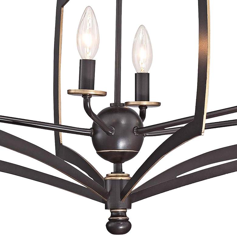 Image 4 Middletown 34 inch Wide Downton Bronze 6-Light Oval Chandelier more views