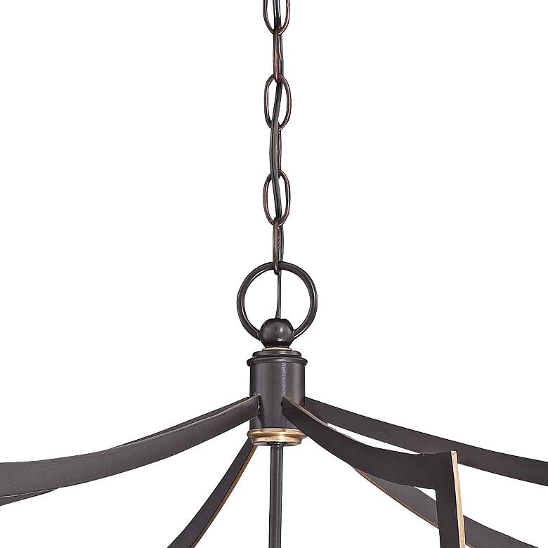 Image 5 Middletown 34 inch Wide Downton Bronze 6-Light Oval Chandelier more views