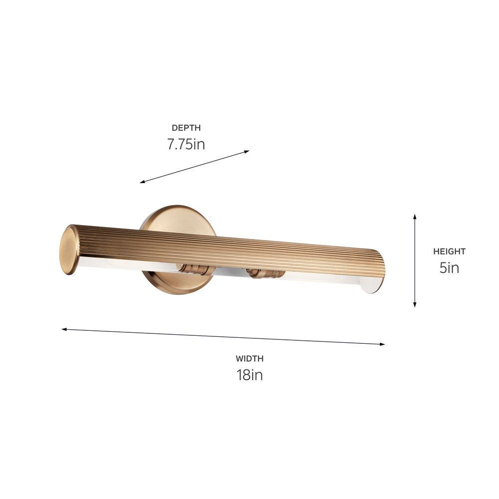 Midi 18" Wide Champagne Bronze Direct Wire Picture Light in scene