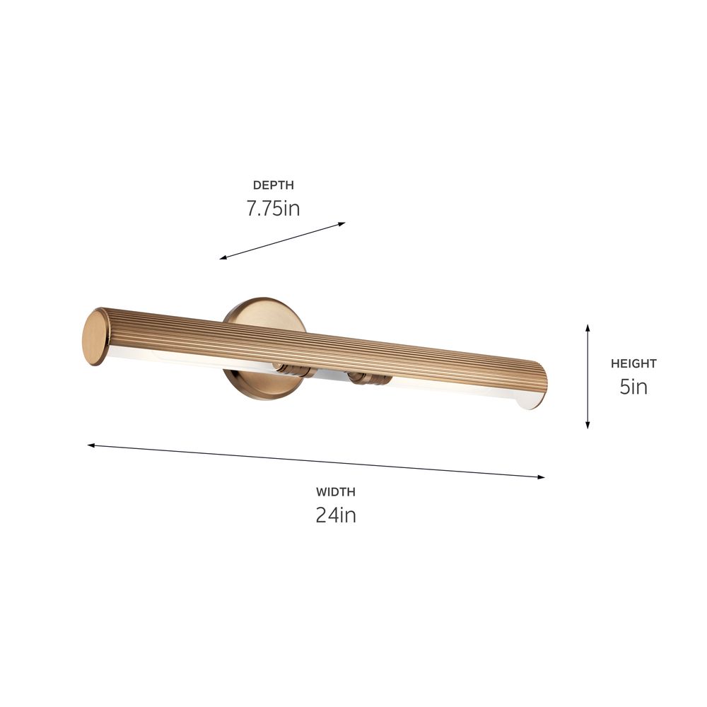 Image 7 Midi 24" Wide Champagne Bronze Direct Wire Picture Light more views