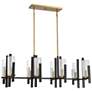 Thumbnail2 of Midland 16" Wide Black and Brass 6-Light Linear Chandelier more views